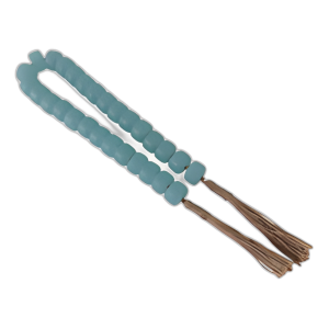 GARLAND DE CUENTAS DE RESINA DE 38´´ CILINDRO DE 1.25´´, AZUL