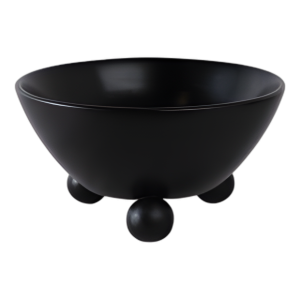 TAZÓN DE 12´´ CON PIES DE PELOTA, NEGRO