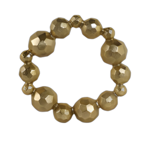 ANILLO DE ORBES DE 15´´ EN LA BASE DE MÁRMOL, ORO/BLANCO