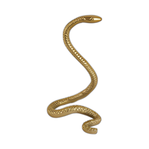 DECORACIÓN DE MESA DE SERPIENTE DE 10´´ DE ALTURA, ORO