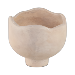 TAZÓN REDONDEADO DE CEMENTO DE 12´´ , MARFIL