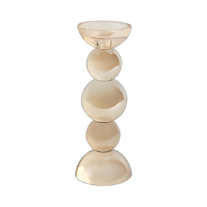 CANDELADOR DE CRISTAL DE MÚLTIPLES BURBUJAS DE 10´´ CON CÓNICO, UN