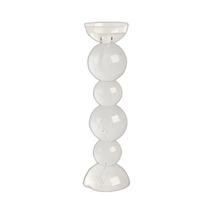 CANDELADOR DE CRISTAL DE MÚLTIPLES BURBUJAS DE 13´´ CON CÓNICO, C