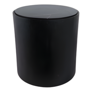 TABLA DE ACENTO RND DE MÁRMOL 18X18, BLK/WHT