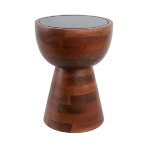 MESA DE ACENTO SUPERIOR DE MÁRMOL DE RELOJ DE ARENA DE 18X13´´ GRN/BRWN