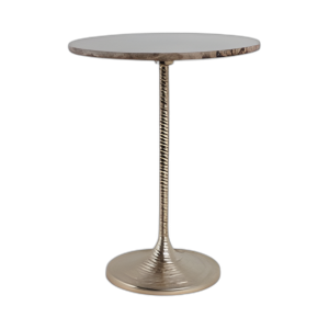 20X16´´ TOP DE MÁRMOL DE MESA DE ACENTO RETORCIDO, MARRÓN/DORADO