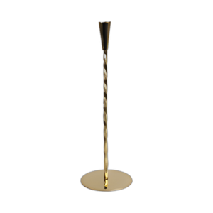 SOPORTE CON TAPA RETORCIDO DE 15X5´´ , ORO