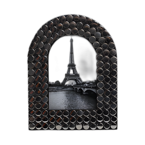 MARCO DE FOTOS DE ARCO CON TACHUELAS 4X6, PLATEADO/NEGRO