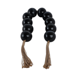 49X3´´ GARLAND DE CUENTAS TALLADAS, NEGRO