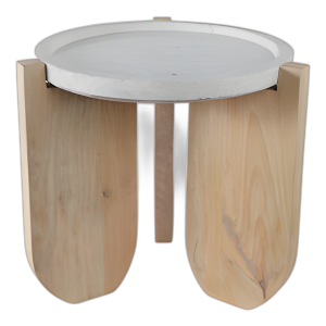 MESA DE ACENTO SUPERIOR DE MÁRMOL DE 18X18 CON PATAS CURVAS, W