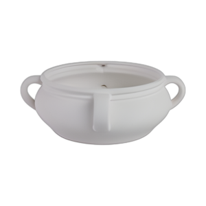 TAZÓN TEXTURIZADO DE 12´´ CON ASAS, BLANCO