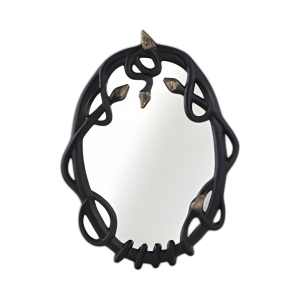 MIRROR DE SERPIENTE DE 28X22´´ , BLK/GLD