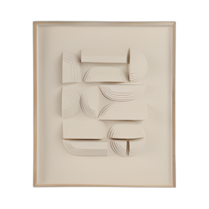 29X25´´ GEOMÉTRICO ECOMIX WALL ART, MARFIL