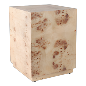 MESA DE ACENTO DE BLOQUE DE MADERA DE 21X16´´ , BRONCEADO