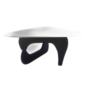 MESA DE CAFÉ TRIANGULAR DE 35X18´´ DE MEDIADOS DE SIGLO, BLANCO/