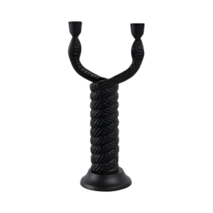 SOPORTE DE 2-TAPER DE LA SERPIENTE RETORCIDA DE 16X8´´ , NEGRO
