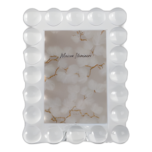 MARCO DE FOTOS DE BURBUJAS DE CRISTAL 4X6, TRANSPARENTE