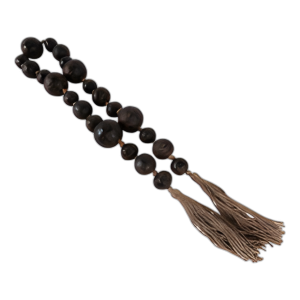 TERRACOTA DE 60´´ GARLAND DE CUENTAS DE TAMAÑO VARIADO, MARRÓN