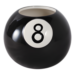 COPA DE LÁPIZ DE 4´´ 8 BOLAS, NEGRO/BLANCO