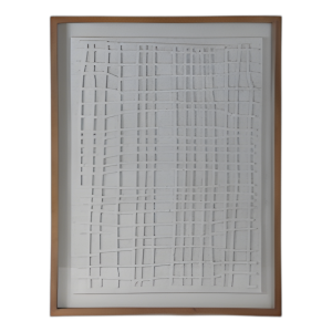 ARTE DE PARED MACHÉ DE PAPEL DE 37X48´´ CON MARCO DE MADERA /VIDRIO