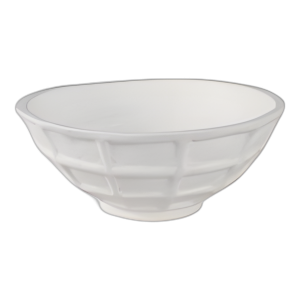 JARRÓN DE PAPEL MACHÉ DE PAPEL VENTANA DE 14X6´´ , BLANCO