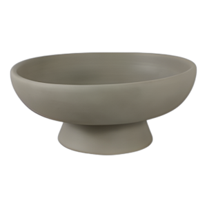 TAZÓN DE TERRACOTA DE 13X5´´ EN PEDESTAL, SABIO VERDE