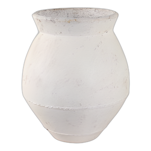 JARRÓN DE TERRACOTA TRADICIONAL DE 20X18´´ , MARFIL