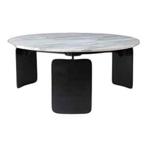 MESA DE CAFÉ DE 3 PIES DE MÁRMOL DE 30X13´´ , GRIS/ BLK