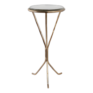 22X11´´ MESA DE BEBIDA DE METAL DE VIDRIO RECICLADO, ORO