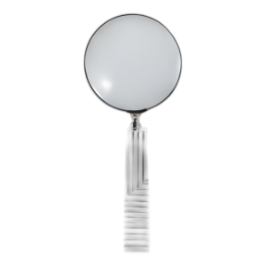 LAS LÍNEAS DE 10X4´´ MANEJAN LA LUPA, BLANCO/ NEGRO