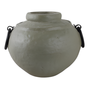 FLORERO ECOMIX DE 12X10´´ CON MANIJAS DE METAL, VERDE/ BLK