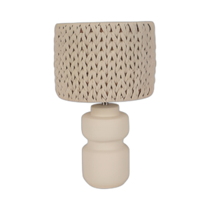 LÁMPARA DE MESA DE CERÁMICA DE 23´´ CON SOMBRA MACRAME