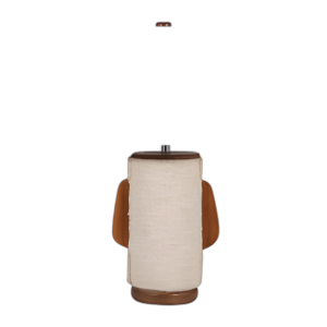 LÁMPARA DE TELA ECOMIX DE 24´´ CON MADERA, MARFIL