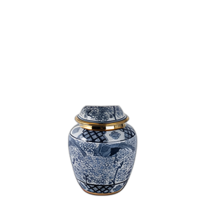 LÁMPARA DE MESA DE CHINOISERIE DE 18´´ , BLANCO/AZUL