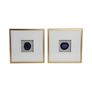 20X20 S/2 ÁGATA ENMARCADA, PÚRPURA