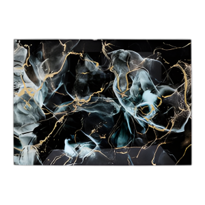 63X43 ARTE DE VIDRIO TEMPLADO METÁLICO ABSTRACTO, MULTI