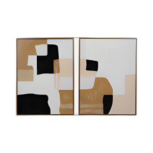 36X48 S/2 RESUMEN PINTADO A MANO ENMARCADO, MULTI