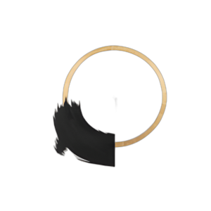 71X71 CÍRCULO DE VENTILADOR PINTADO A MANO, BLANCO