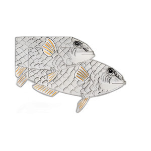 71X47 PINTADO A MANO SIGUE NADANDO, BLANCO/NEGRO