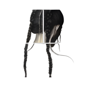 79X79, S/4 CHICA TRENZADA DOBLE PINTADA A MANO, MULTI