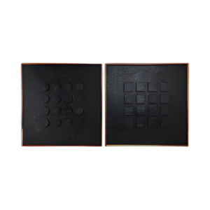 S/2 94X47 DIMENSIONES DE BLOQUE RND-CUADRADO PINTADO A MANO