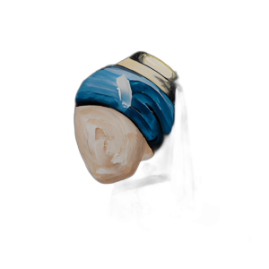 47X47 PINTADA A MANO CON ARETES DE PERLAS, MULTI