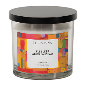 4´´ 12 OZ DE SUEÑO CUANDO ESTOY MUERTO VELA TAPA