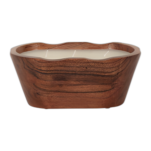 VELA DE TAZÓN OVALADO DE VAINILLA DE 8´´ 16 OZ, NATURAL