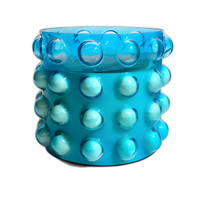 VIDRIO, VELA DE BURBUJAS DE 9´´ 102 OZ, AZUL