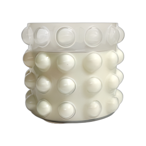 VIDRIO, VELA DE BURBUJAS DE 9´´ 102 OZ, MARFIL