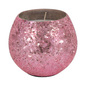 VIDRIO, 4´´ 11 OZ DE VELA PERFUMADA, ROSA