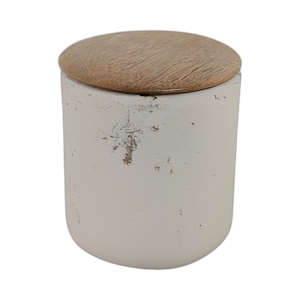 4´´ 9 OZ EUCALIPTO Y SAGE TALL CNDLE CON TAPA, CREMA