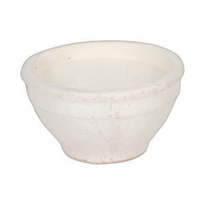 6´´ 14 OZ DE SAL MARINA Y VELA DE TAZÓN DE LIMÓN, BLANCO