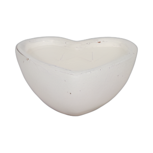 VELA DE CORAZÓN DE SÁNDALO DE 7´´ 11 OZ, BLANCO